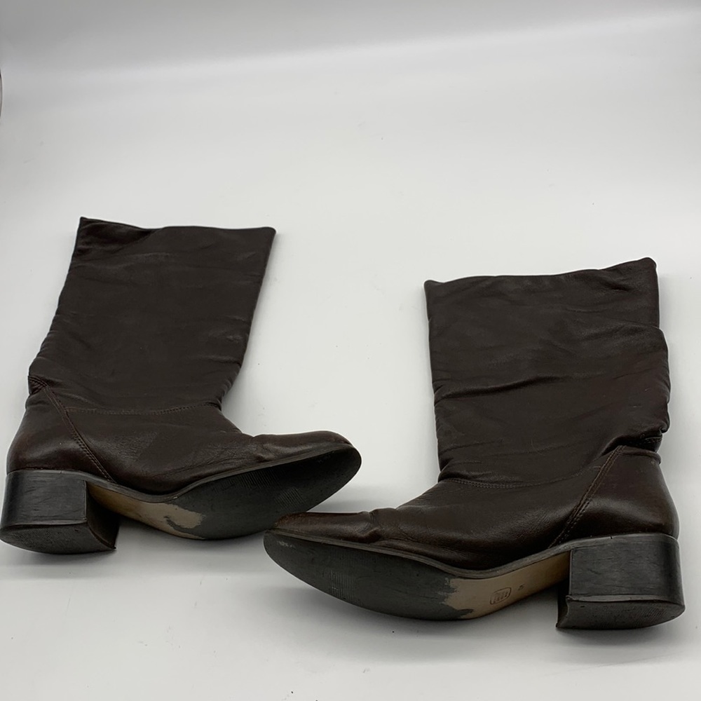 Hunt Club Ladies Brown Leather Slip On Boots size 10M